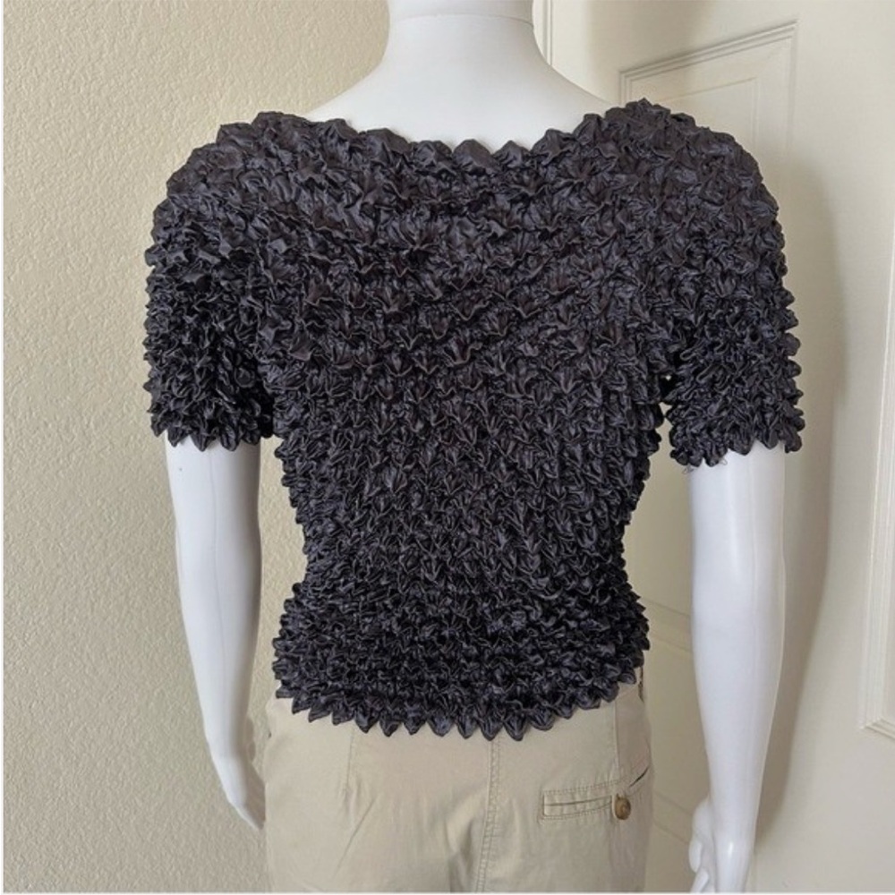 F.C. Popcorn Crinkle Top Magic Bubble Shirt Y2K 90's Crinkle Shirt - Picture 4 of 5